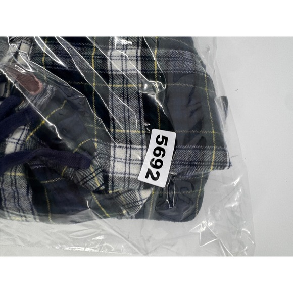 LL‎ Bean Flannel Zip Up Hoodie Mens XL LightWeight Relaxed Fit Green Plaid - Picture 13 of 13